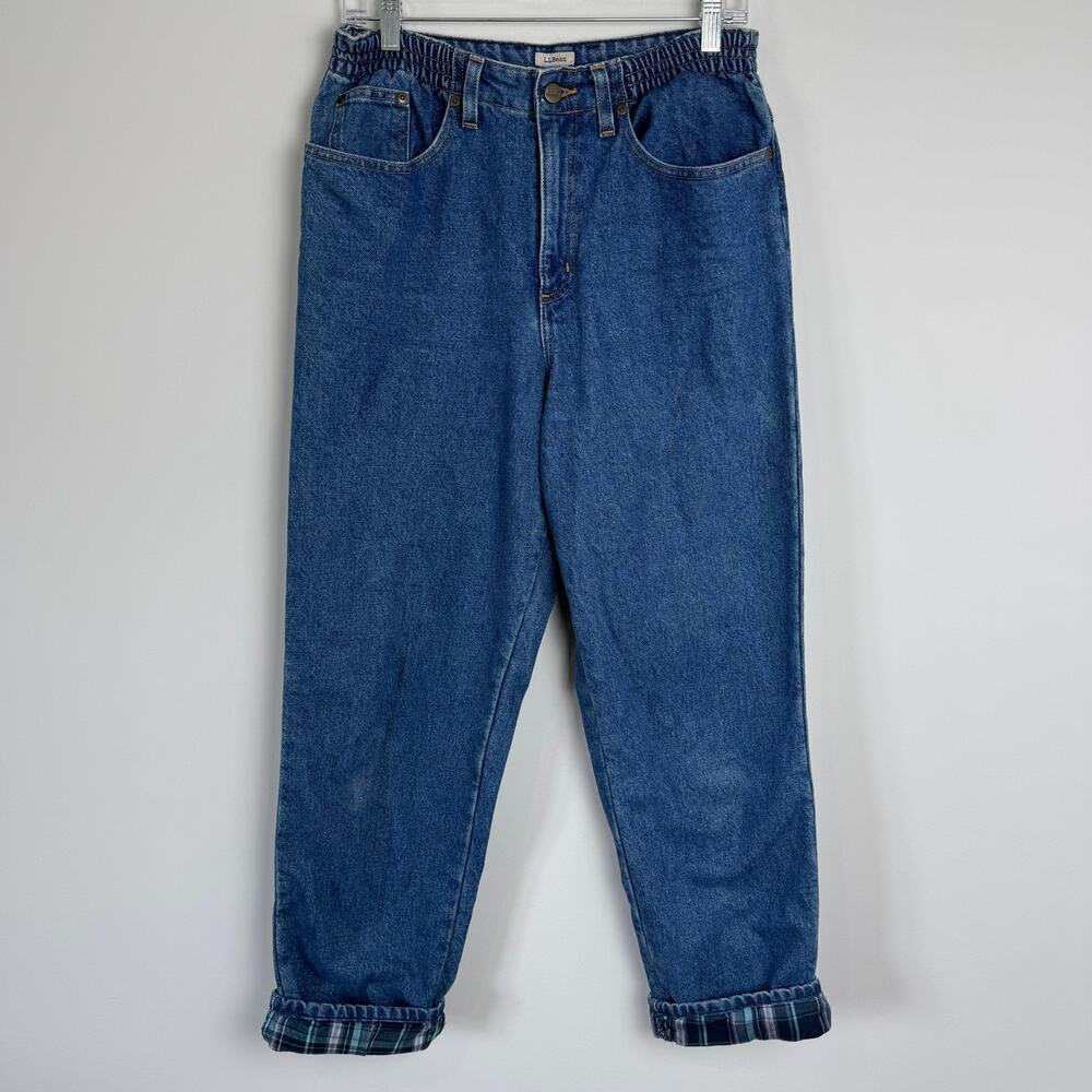 L.L. Bean Women's Fleece Lined Original Fit Relaxed Jeans Size 8
